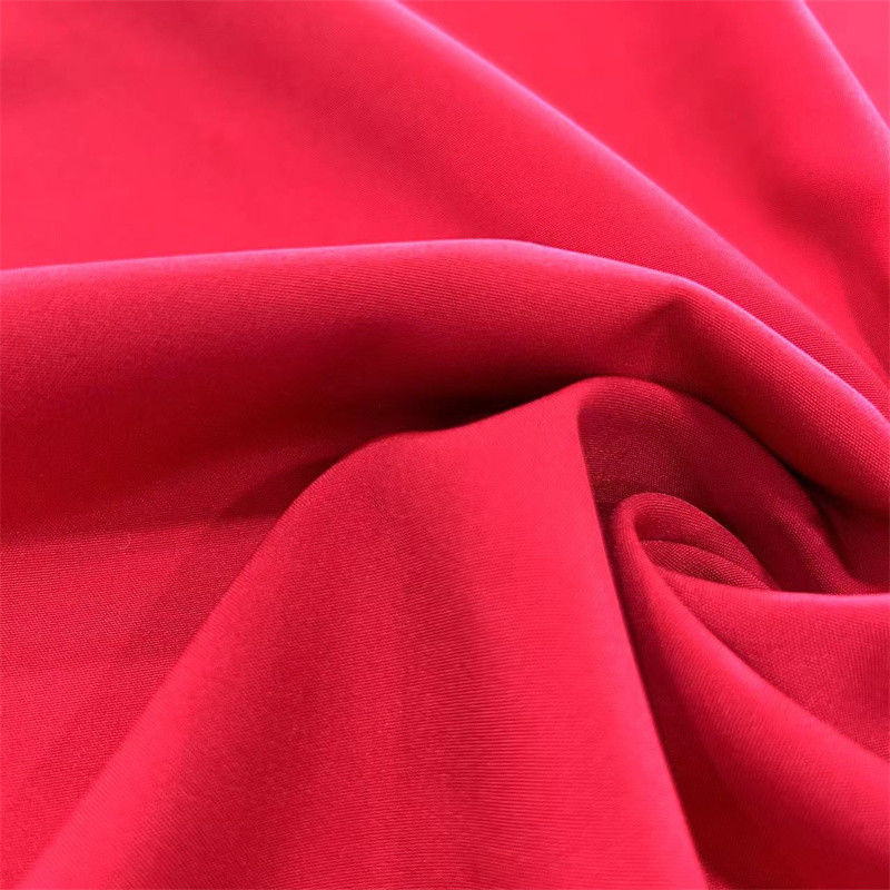 130GSM Soft Feel Ανακυκλωμένο ύφασμα PET 100D 20D 4 οδοι Stretch Plain Polyester Spandex ύφασμα