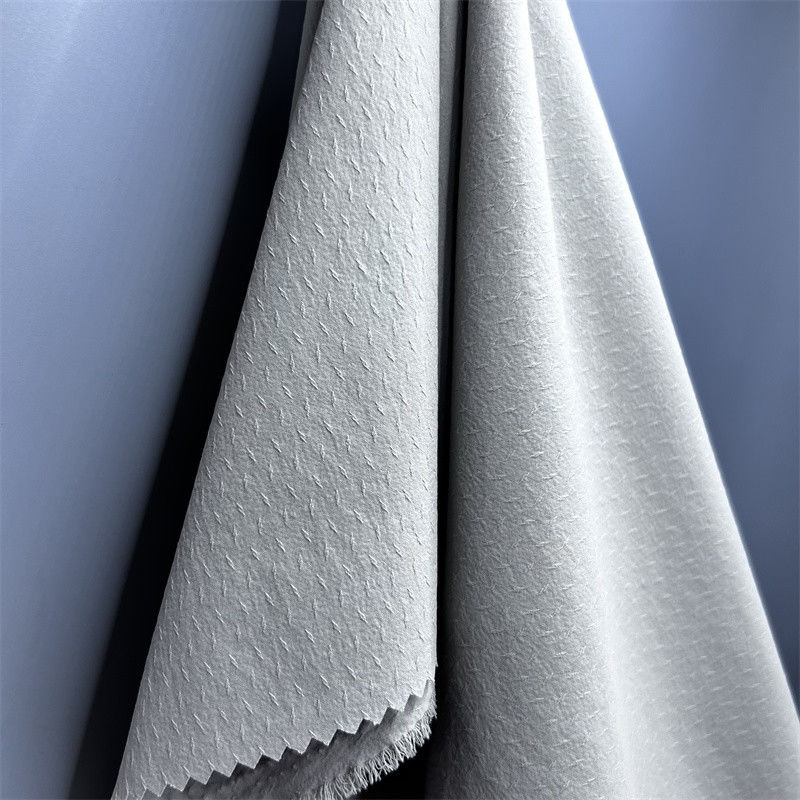 70D+40D*70D+40D Τριδιάστατο φαινόμενο Twill Jacquard για πουκάμισα Νερά μπουφάν