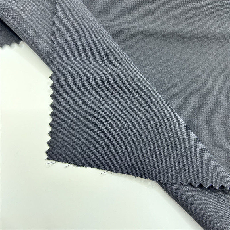 75D Ανακυκλωμένο πολυεστέρας Spandex ύφασμα Ματ 2/1 Twill Τέσσερις πλευρές ελαστικό 75D+40D*75D+40D Επιφάνεια Νεαρή